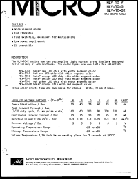 MLV-10-G datasheet: 5V bar graph array MLV-10-G