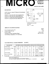 MOB32TA datasheet: 5V, 90mW orange LED lamp MOB32TA