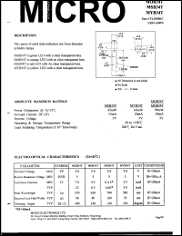 MOB34T datasheet: 5V, 45mW cylindric LED lamp MOB34T