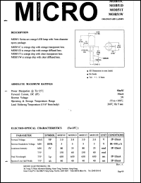 MOB51D datasheet: 5V, 90mW orange LED lamp MOB51D