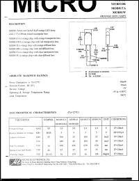 MOB81D datasheet: 5V, 90mW orange LED lamp MOB81D