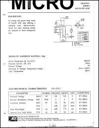 MOGB39T datasheet: 5V, 100mW orange green bi-color lamp MOGB39T