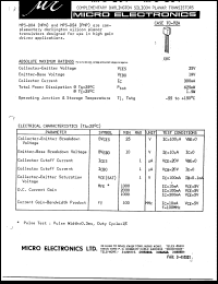 MPS-D04 datasheet: 10V, 625mW complementary darlington silicon planar transistor MPS-D04