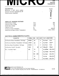 MPS4355 datasheet: 5V, 625mW PNP silicon planar epitaxial transistor MPS4355