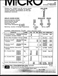 MPS6517 datasheet: 4V, 350mW PNP silicon planar epitaxial transistor MPS6517