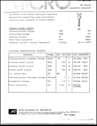 MPSA12 datasheet: 10V, 625mW NPN silicon AF medium power transistor MPSA12