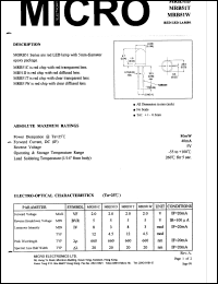 MRB51D datasheet: 5V, 80mW red LED lamp MRB51D