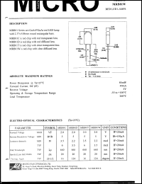 MRB81W datasheet: 5V, 80mW red LED lamp MRB81W