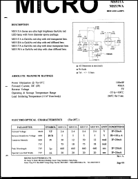 MS51TA datasheet: 5V, 100mW red LED lamp MS51TA