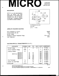 MS51TA-3 datasheet: 5V ultra high brightness red LED lamp MS51TA-3