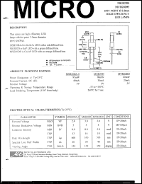 MSB20D datasheet: 5V, 90mW ultra high brightness red LED lamp MSB20D