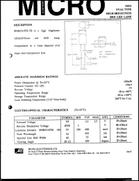 MSB2310TK-5B datasheet: 5V, 100mW oval type high brightness red LED lamp MSB2310TK-5B