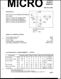 MSB31C datasheet: 5V, 45mW red LED lamp MSB31C