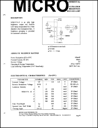 MSB31TA-0 datasheet: 5V, 100mW high efficiency low current red LED lamp MSB31TA-0