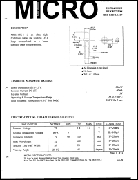 MSB31TK-1 datasheet: 5V, 100mW high efficiency low current red LED lamp MSB31TK-1