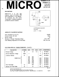 MSB51CA-1 datasheet: 5V, 100mW ultra high brightness red LED lamp MSB51CA-1