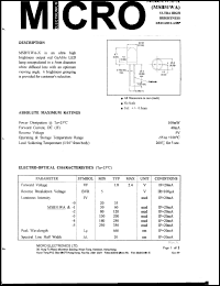 MSB51WA-1 datasheet: 5V, 100mW ultra high brightness red LED lamp MSB51WA-1