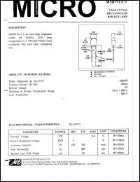 MSB79TA-5 datasheet: 5V, 100mW rectangular red LED lamp MSB79TA-5