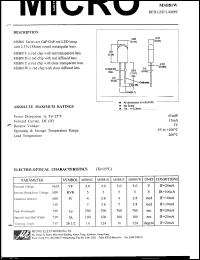 MSB81W datasheet: 5V, 45mW red LED lamp MSB81W