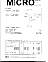 MYB51TAS-1 datasheet: 5V, 120mW ultra high brightness yellow LED lamp MYB51TAS-1