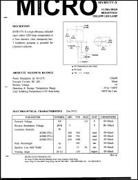 MYB51TV-1 datasheet: 5V, 150mW ultra high brightness yellow LED lamp MYB51TV-1