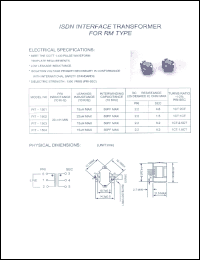 PIT-1504 datasheet: ISDN interface transformer for RM type PIT-1504