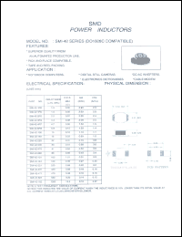 SMI-42-1R0 datasheet: SMD power inductor SMI-42-1R0