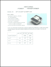 MPT4015 datasheet: Switching power transformer MPT4015