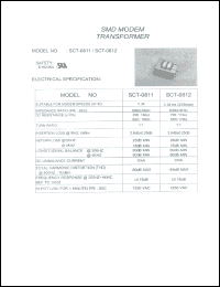 SCT-0811 datasheet: SMD modem transformer SCT-0811