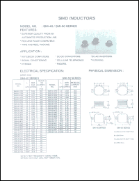 SMI-40-1R0 datasheet: SMD inductor SMI-40-1R0