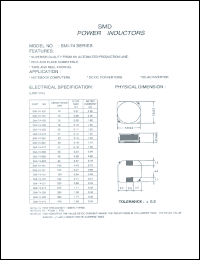 SMI-74-181 datasheet: SMD power inductor SMI-74-181