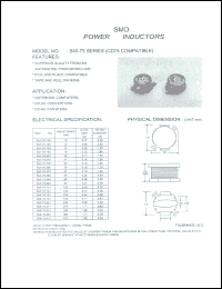 SMI-75-270 datasheet: SMD power inductor SMI-75-270