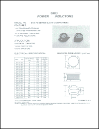 SMI-75-330 datasheet: SMD power inductor SMI-75-330