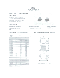 SMI-90-3R3 datasheet: SMD power inductor SMI-90-3R3