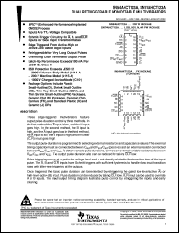SN74AHCT123ADBR datasheet:  DUAL RETRIGGERABLE MONOSTABLE MULTIVIBRATORS SN74AHCT123ADBR
