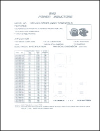 SPC-0605-100 datasheet: SMD power inductor SPC-0605-100