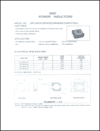 SPC-06703-100 datasheet: SMD power inductor SPC-06703-100