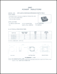 SPC-06703-220 datasheet: SMD power inductor SPC-06703-220