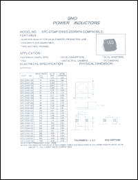 SPC-0704P-100 datasheet: SMD power inductor SPC-0704P-100