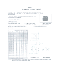 SPC-0704P-121 datasheet: SMD power inductor SPC-0704P-121