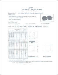 SPC-1005P-100 datasheet: SMD power inductor SPC-1005P-100