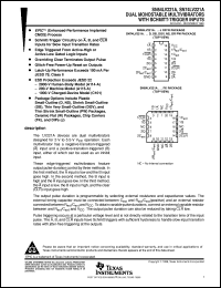 SN74LV221AD datasheet:  DUAL MONOSTABLE MULTIVIBRATORS SN74LV221AD