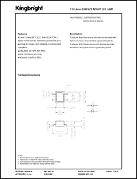 AA2734SRSGC datasheet: 2.7 x 3.4mm surface mount LED lamp. Super bright red (peak wavelength 660 nm). Super bright green (peak wavelength 565 nm). Lens type water clear. AA2734SRSGC