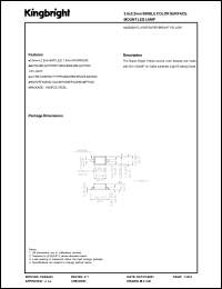 AA3022SYC-4.5SF datasheet: 3.0 x 2.2mm single color surface mount LED lamp. Super bright yellow (peak wavelength 590 nm). Lens type water clear. AA3022SYC-4.5SF