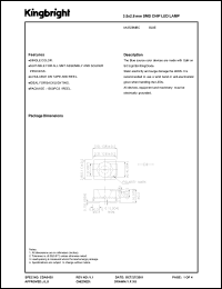 AA3528MBC datasheet: 3.5 x 2.8 mm SMD chip LED lamp. Blue(peak wavelength 430 nm). Lens type water clear. AA3528MBC