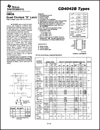 CD4042BF datasheet:  CMOS QUAD CLOCKED 