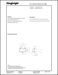 AM23SRC-F datasheet: Surface mount LED lamp. Super bright red (peak wavelength 660 nm). Lens type water clear. AM23SRC-F