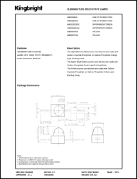 AM2520EC02 datasheet: Subminiature solid state lamp. High efficiency red (peak wavelength 627 nm). Lens type water clear. AM2520EC02