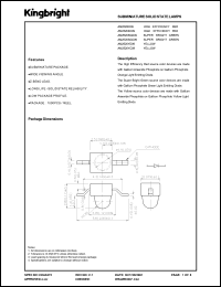 AM2520YC09 datasheet: Subminiature solid state lamp. Yellow (peak wavelength 590 nm). Lens type water clear. AM2520YC09