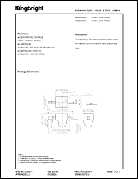 AM2520SRC09 datasheet: Subminiature solid state lamp. Super bright red (peak wavelength 660 nm). Lens type water clear. AM2520SRC09